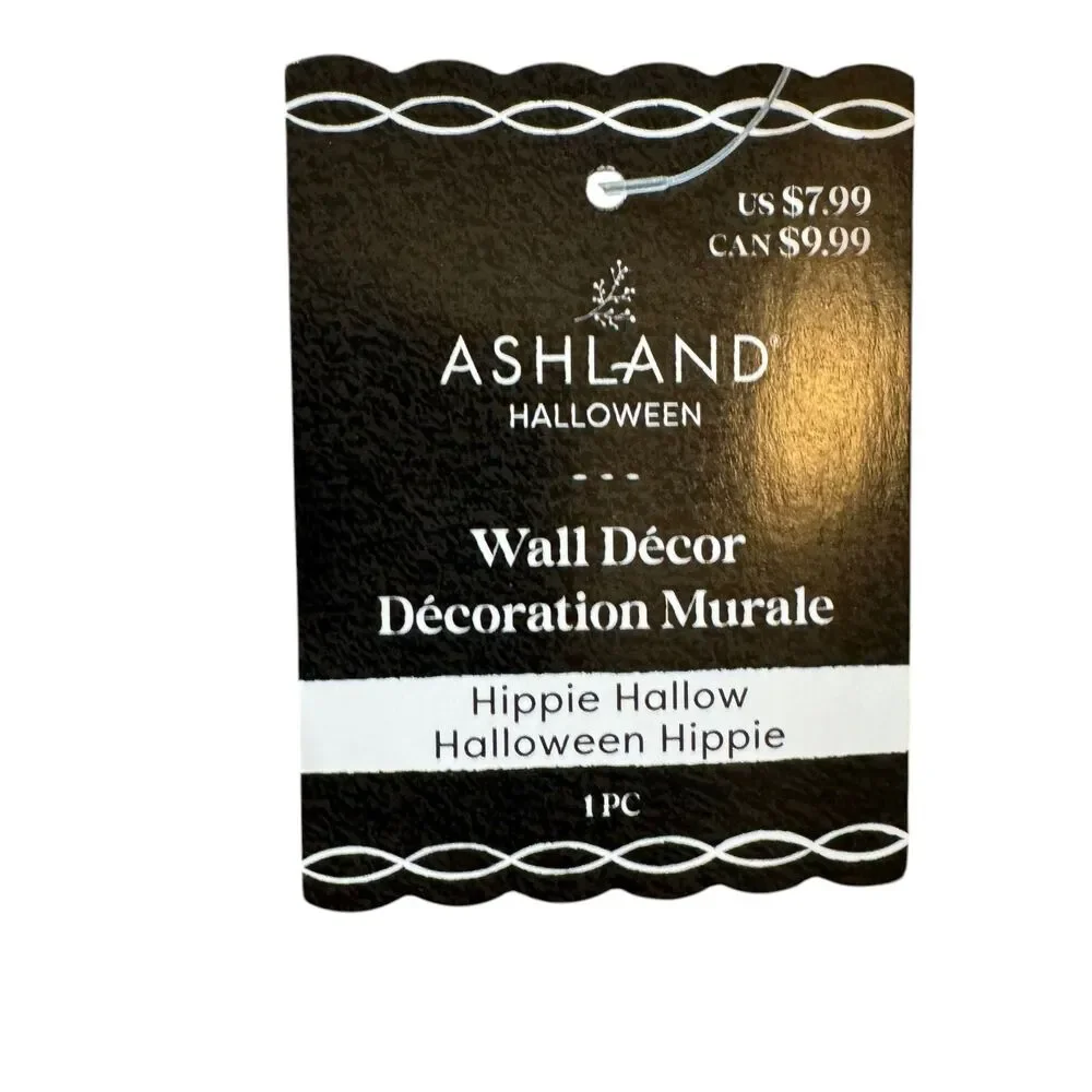 Ashland Halloween Decor Hanging Beads LOT of 17 Skulls Bats Flocked Orange NEW